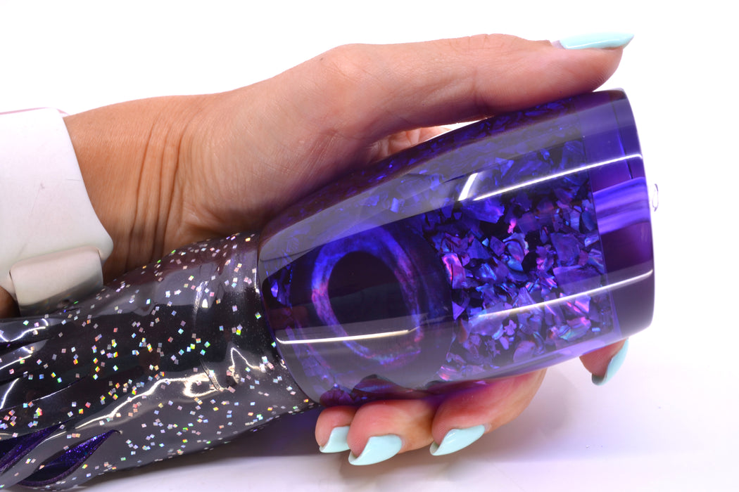 Moyes Lures Purple S&P Dark Purple Back XL Boogeyman 16" 14.4oz Skirted Black/Purple