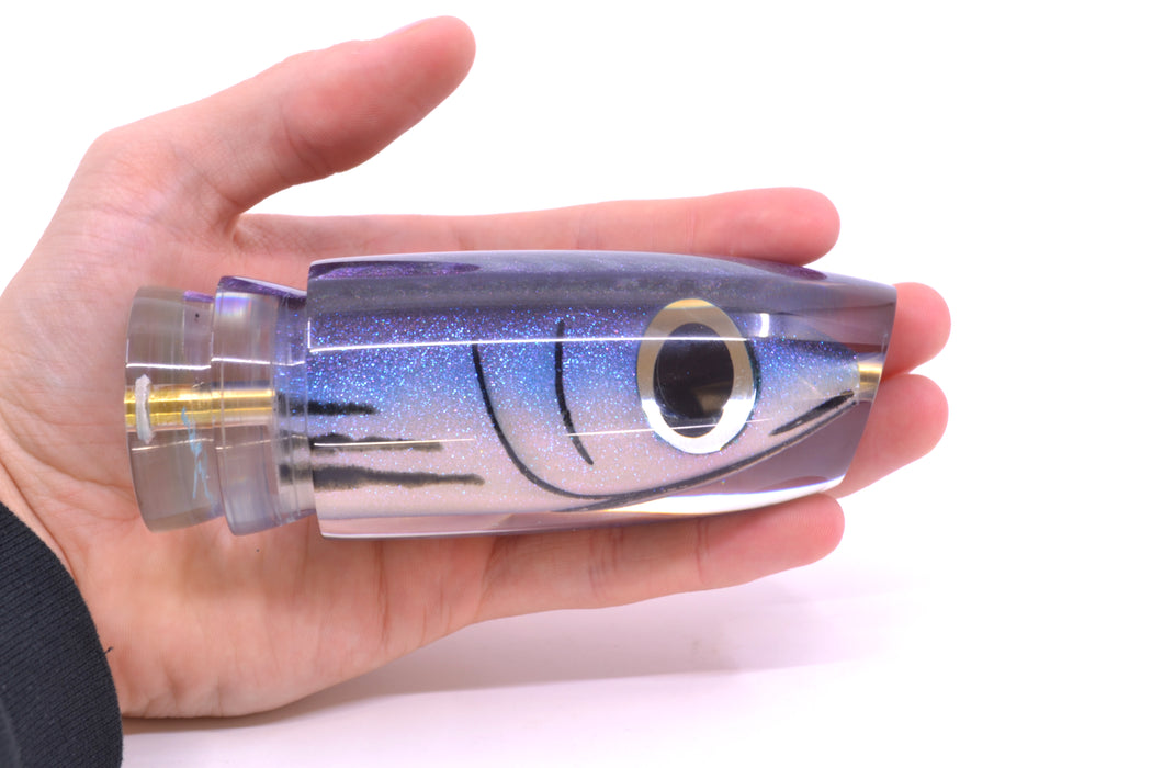 Joe Yee by KEGZ-Niiyama Collab Blue Skipjack Fish Head Purple Back Super Plunger 14" 7.2oz