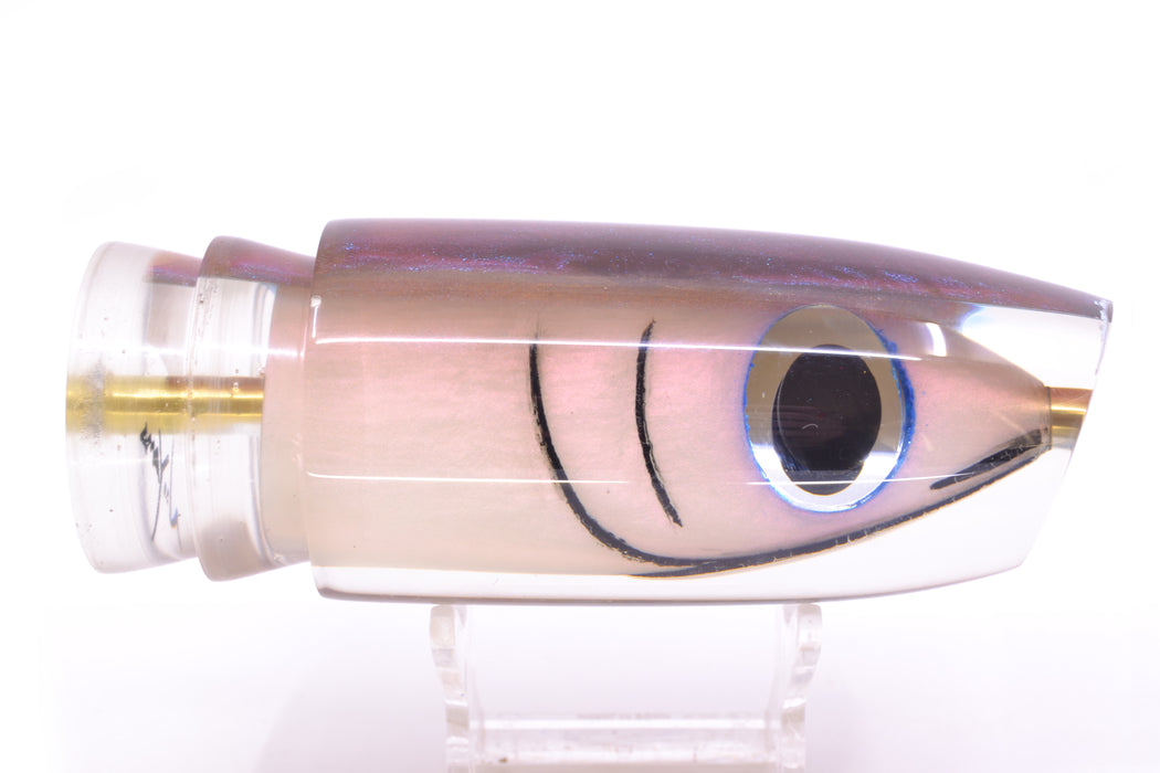 Joe Yee by KEGZ-Niiyama Collab Strawberry Pearl Fish Head Purple/Blue Back Super Plunger 14" 7.2oz