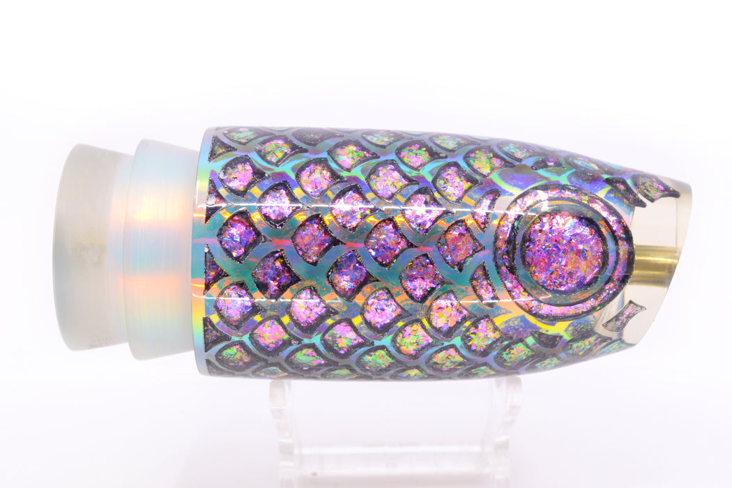 Joe Yee by KEGZ-Niiyama Collab Ice Rainbow Pearl Rainbow Flake Scales Super Plunger 14" 7.2oz