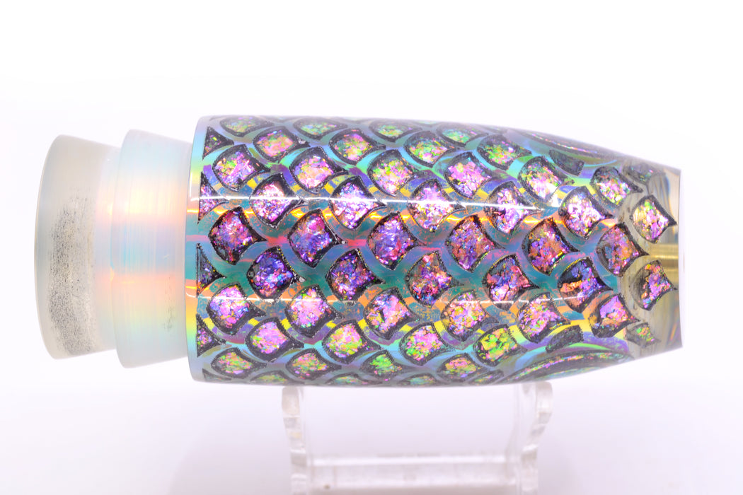 Joe Yee by KEGZ-Niiyama Collab Ice Rainbow Pearl Rainbow Flake Scales Super Plunger 14" 7.2oz