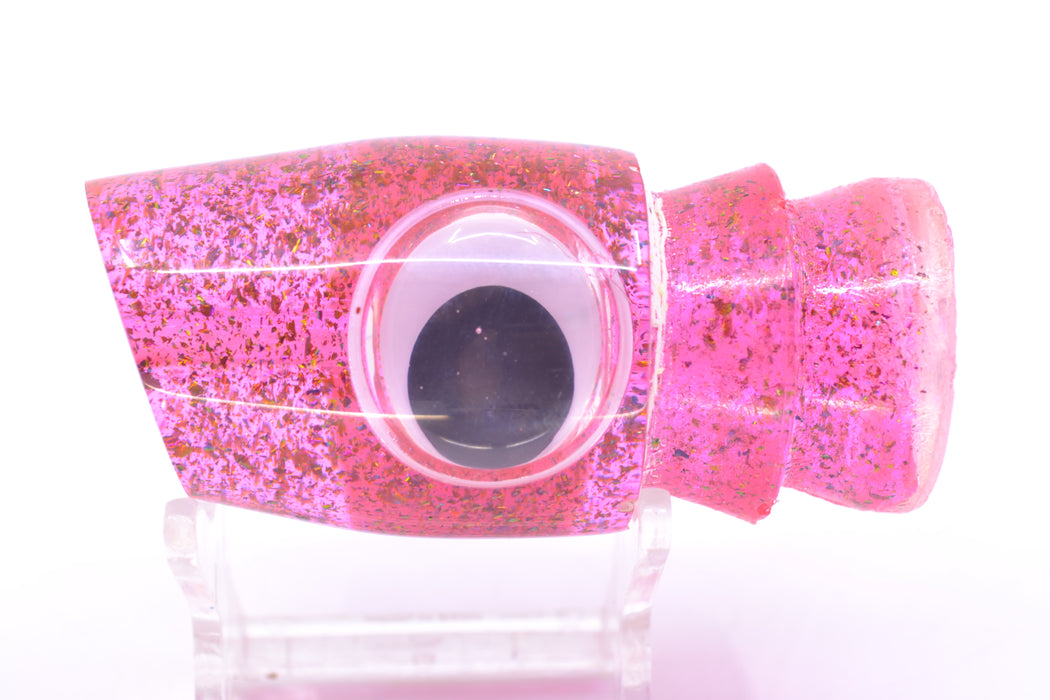 Joe Yee Lures by KEGZ Transparent Pink Rainbow Flake Teddy Bear Eyes Apollo 12" 2.8oz