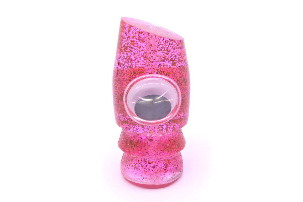 Joe Yee Lures by KEGZ Transparent Pink Rainbow Flake Teddy Bear Eyes Apollo 12" 2.8oz