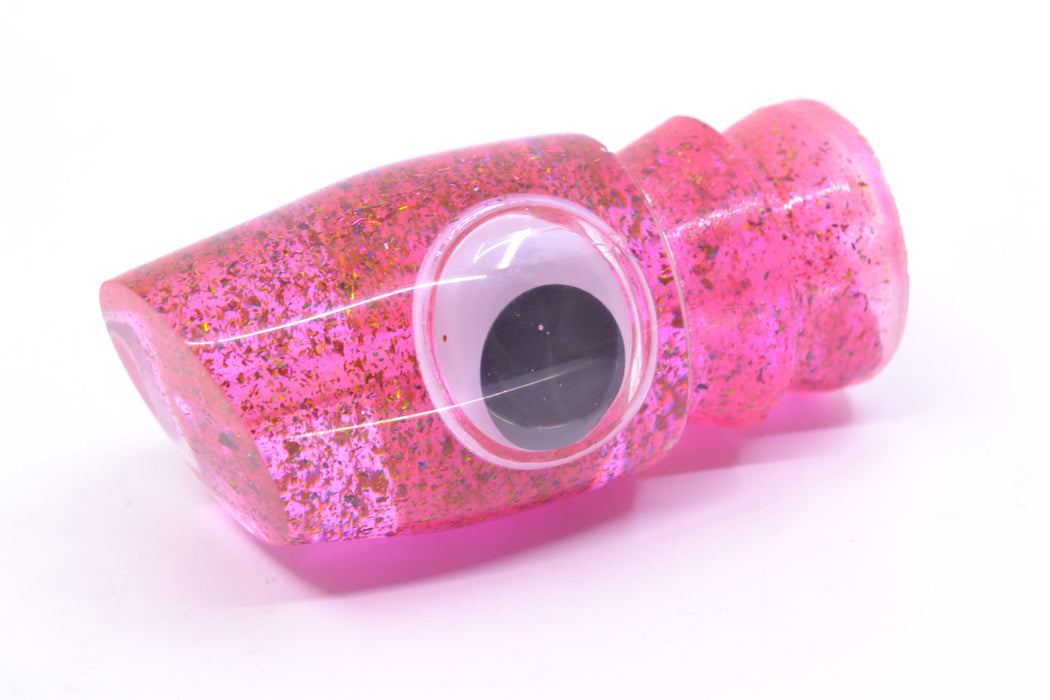 Joe Yee Lures by KEGZ Transparent Pink Rainbow Flake Teddy Bear Eyes Apollo 12" 2.8oz
