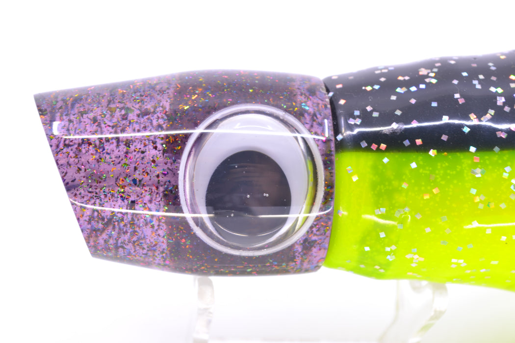 Joe Yee Lures by KEGZ Transparent Purple Rainbow Flake Apollo 12" 7.4oz Skirted Magic Johnson