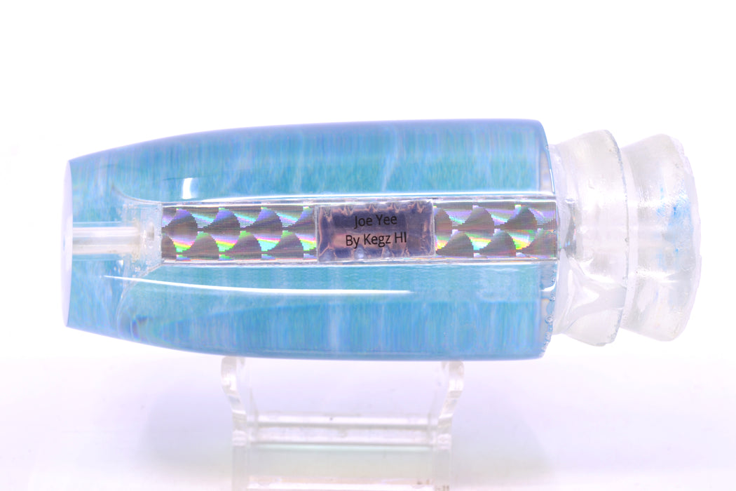 Joe Yee Lures by KEGZ Ice Rainbow Scale Blue Back No Eyes Super Plunger 14" 7.2oz