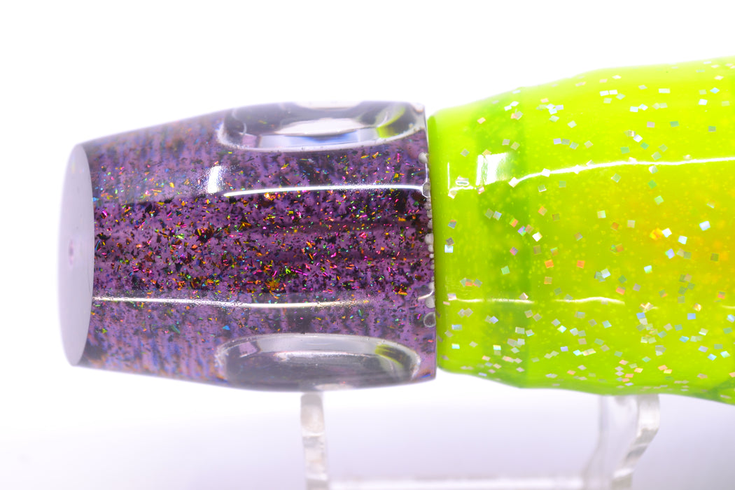 Joe Yee Lures by KEGZ Transparent Purple Rainbow Flake Apollo 12" 7.4oz Skirted Magic Johnson