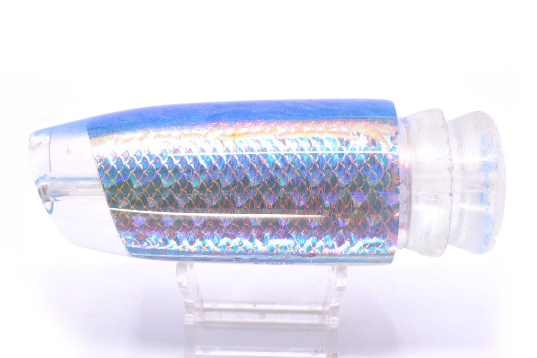 Joe Yee Lures by KEGZ Ice Rainbow Scale Blue Back No Eyes Super Plunger 14" 7.2oz