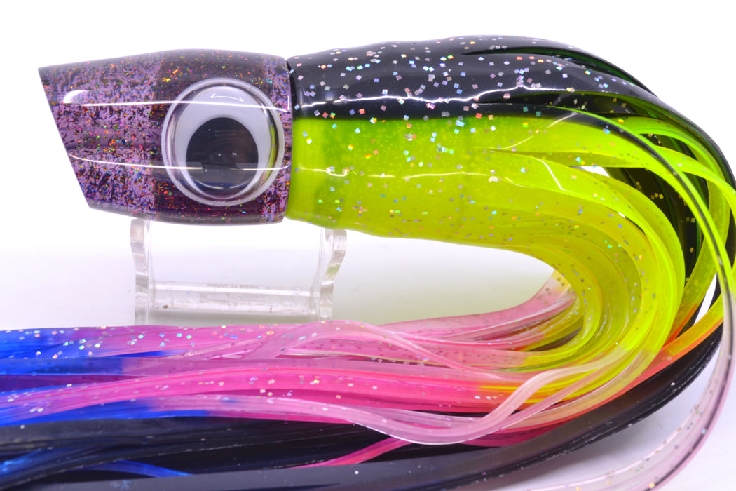Joe Yee Lures by KEGZ Transparent Purple Rainbow Flake Apollo 12" 7.4oz Skirted Magic Johnson
