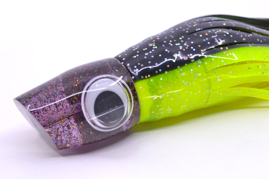 Joe Yee Lures by KEGZ Transparent Purple Rainbow Flake Apollo 12" 7.4oz Skirted Magic Johnson