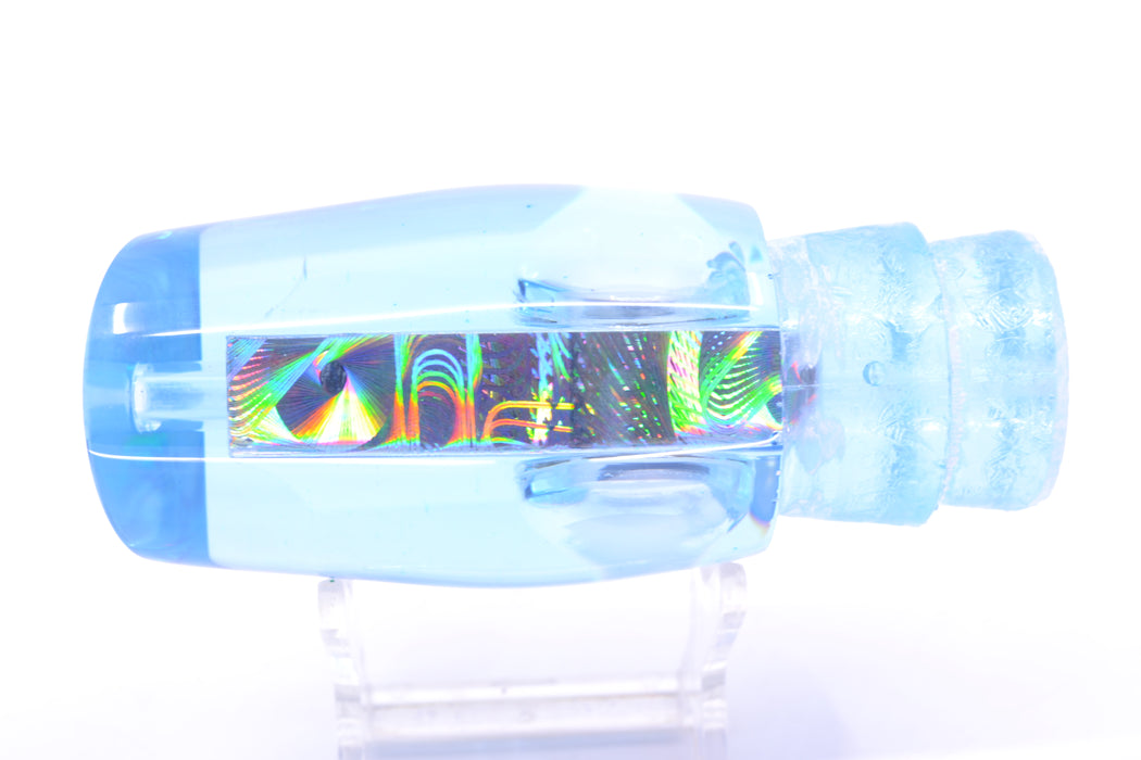 Joe Yee Lures by KEGZ Ice Blue Rainbow Swirl Teddy Bear Eyes Jimmy Boy 12" 5.2oz