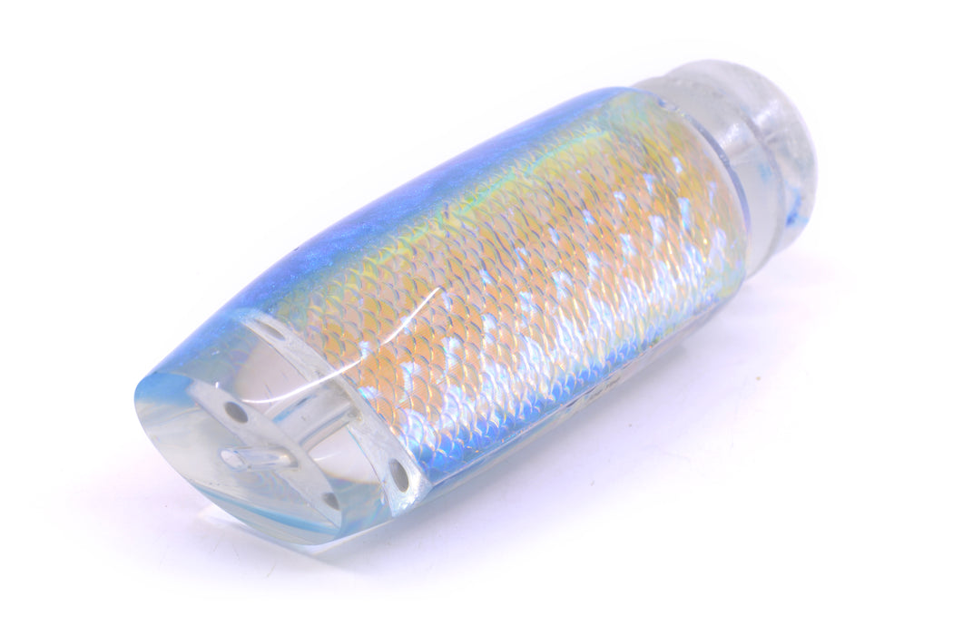Joe Yee Lures by KEGZ Ice Rainbow Scale Blue Back No Eyes Super Plunger 14" 7.2oz
