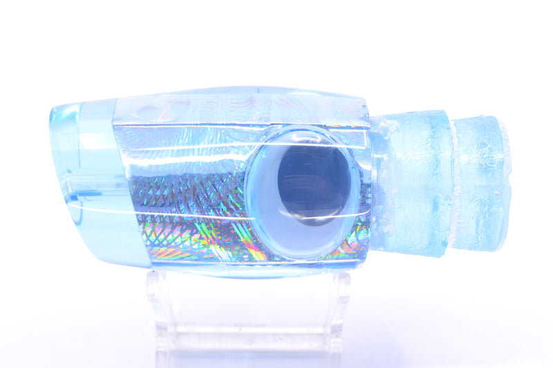 Joe Yee Lures by KEGZ Ice Blue Rainbow Swirl Teddy Bear Eyes Jimmy Boy 12" 5.2oz