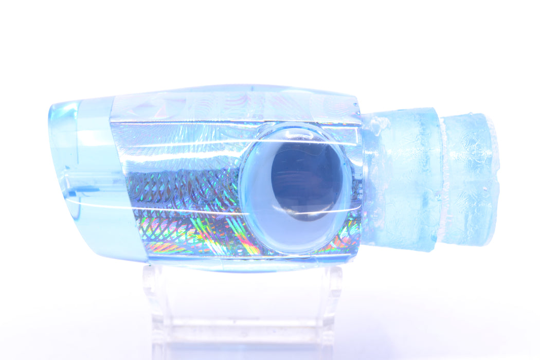 Joe Yee Lures by KEGZ Ice Blue Rainbow Swirl Teddy Bear Eyes Jimmy Boy 12" 5.2oz