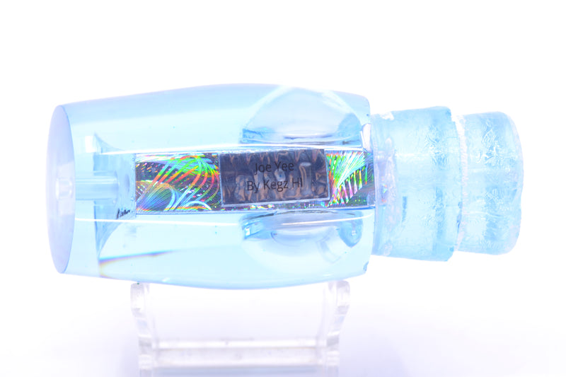 Joe Yee Lures by KEGZ Ice Blue Rainbow Swirl Teddy Bear Eyes Jimmy Boy 12" 5.2oz