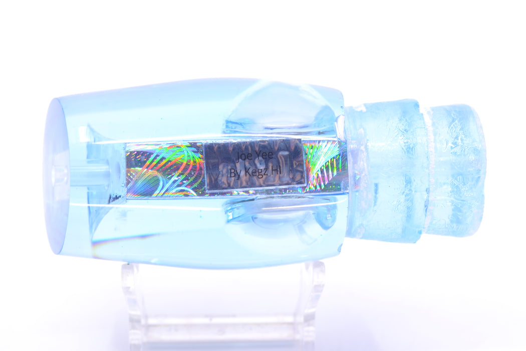 Joe Yee Lures by KEGZ Ice Blue Rainbow Swirl Teddy Bear Eyes Jimmy Boy 12" 5.2oz
