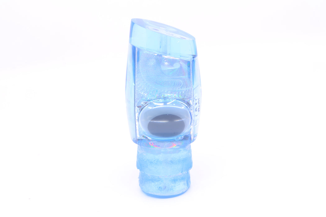 Joe Yee Lures by KEGZ Ice Blue Rainbow Swirl Teddy Bear Eyes Jimmy Boy 12" 5.2oz