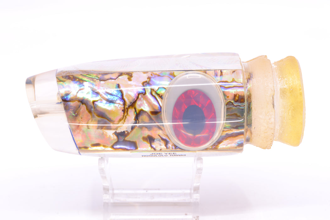 Joe Yee White Abalone Black-Red Shakey Eyes Super Plunger 14" 7.7oz