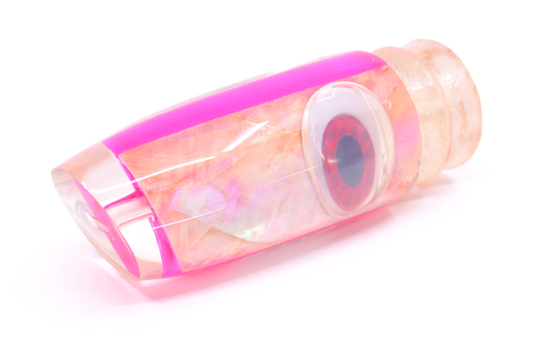 Joe Yee Pink Pearl White MOP Black-Red Shakey Eyes Super Plunger 14" 7.7oz