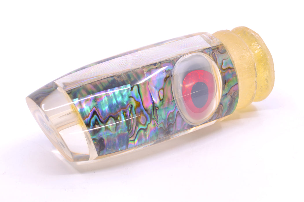 Joe Yee Blue-Purple Abalone Black-Red Shakey Eyes Super Plunger 14" 7.7oz
