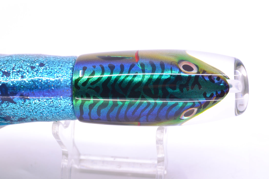 JB Signature Lures Green-Blue Mackerel Medium Plunger 9" 5oz Skirted
