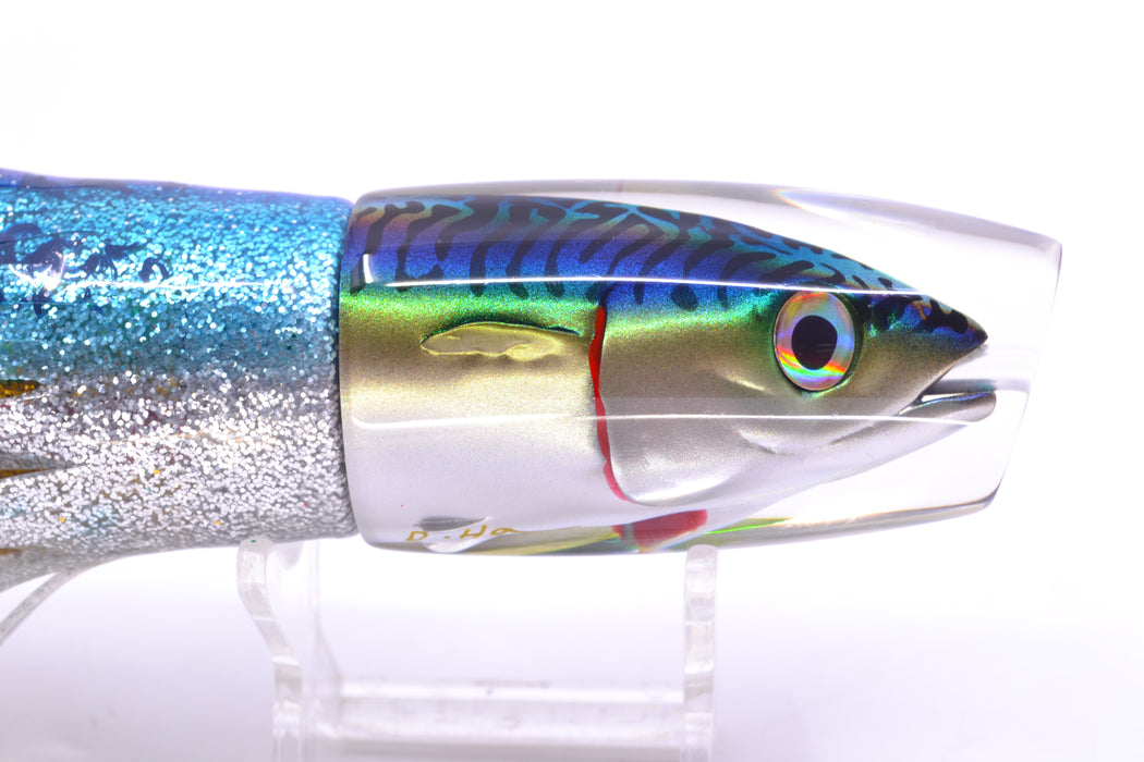 JB Signature Lures Green-Blue Mackerel Medium Plunger 9" 5oz Skirted