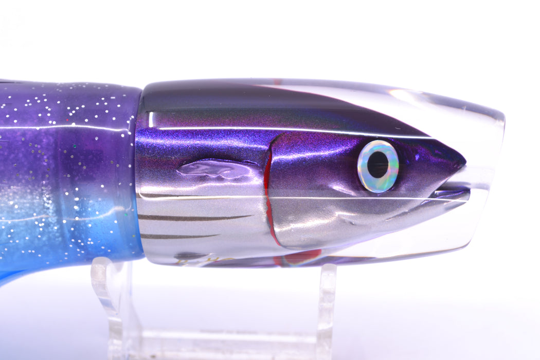 JB Signature Lures Bleeding Purple Skipjack Medium Plunger 9" 5oz Skirted Purple-Blue
