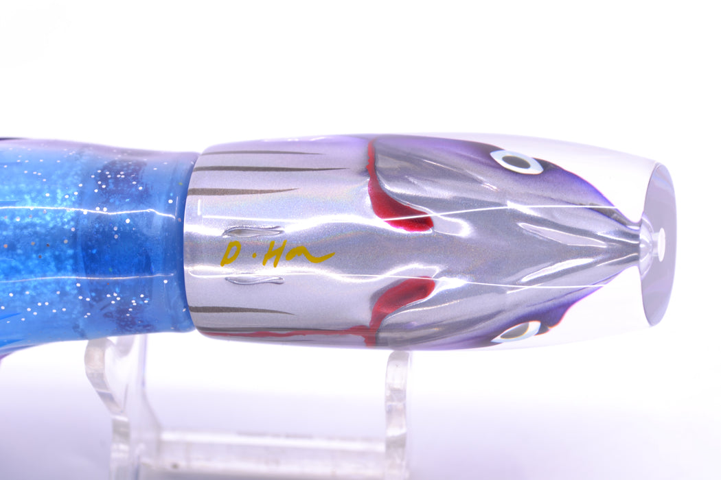JB Signature Lures Bleeding Purple Skipjack Medium Plunger 9" 5oz Skirted Purple-Blue