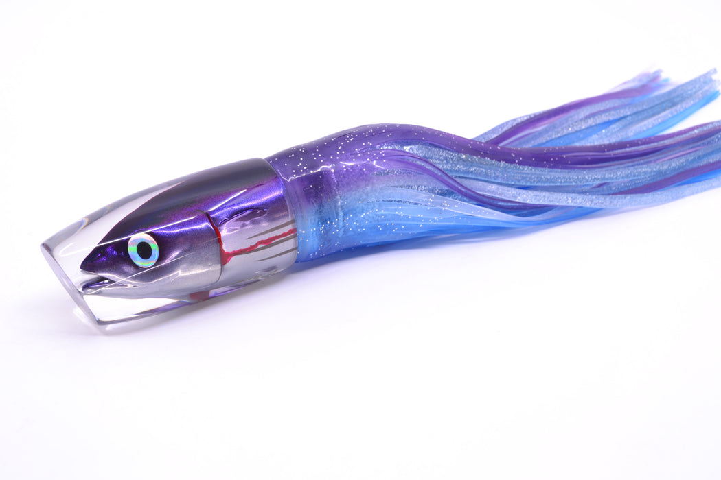 JB Signature Lures Bleeding Purple Skipjack Medium Plunger 9" 5oz Skirted Purple-Blue