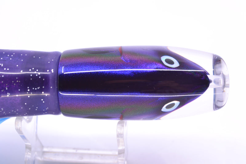 JB Signature Lures Purple Skipjack Medium Plunger 9" 5oz Skirted Purple-Blue
