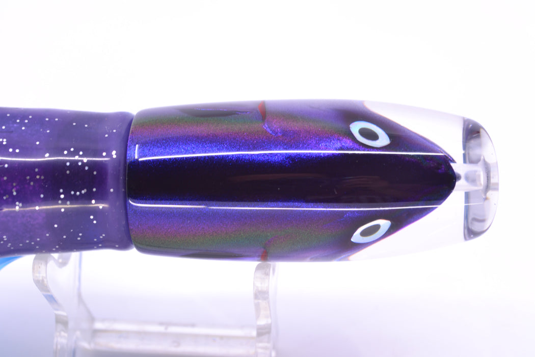 JB Signature Lures Purple Skipjack Medium Plunger 9" 5oz Skirted Purple-Blue