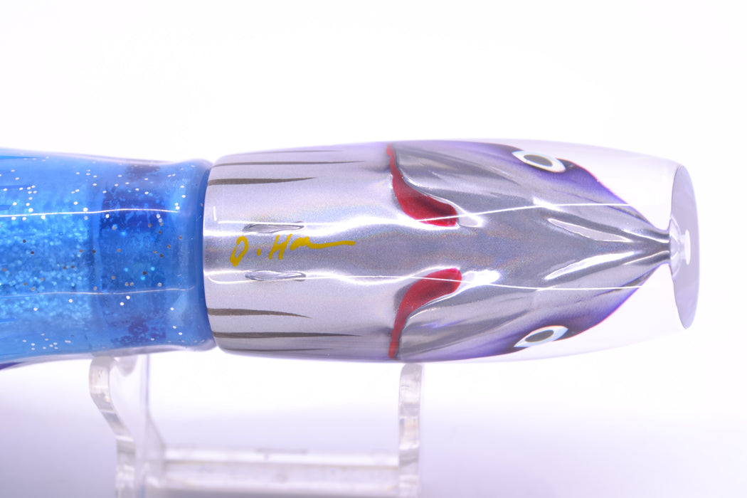 JB Signature Lures Purple Skipjack Medium Plunger 9" 5oz Skirted Purple-Blue