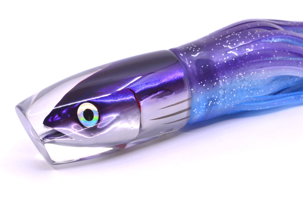 JB Signature Lures Purple Skipjack Medium Plunger 9" 5oz Skirted Purple-Blue