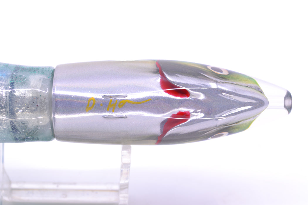 JB Signature Lures Green-Blue Mackerel Small Barrel Bomb 7" 5oz Skirted