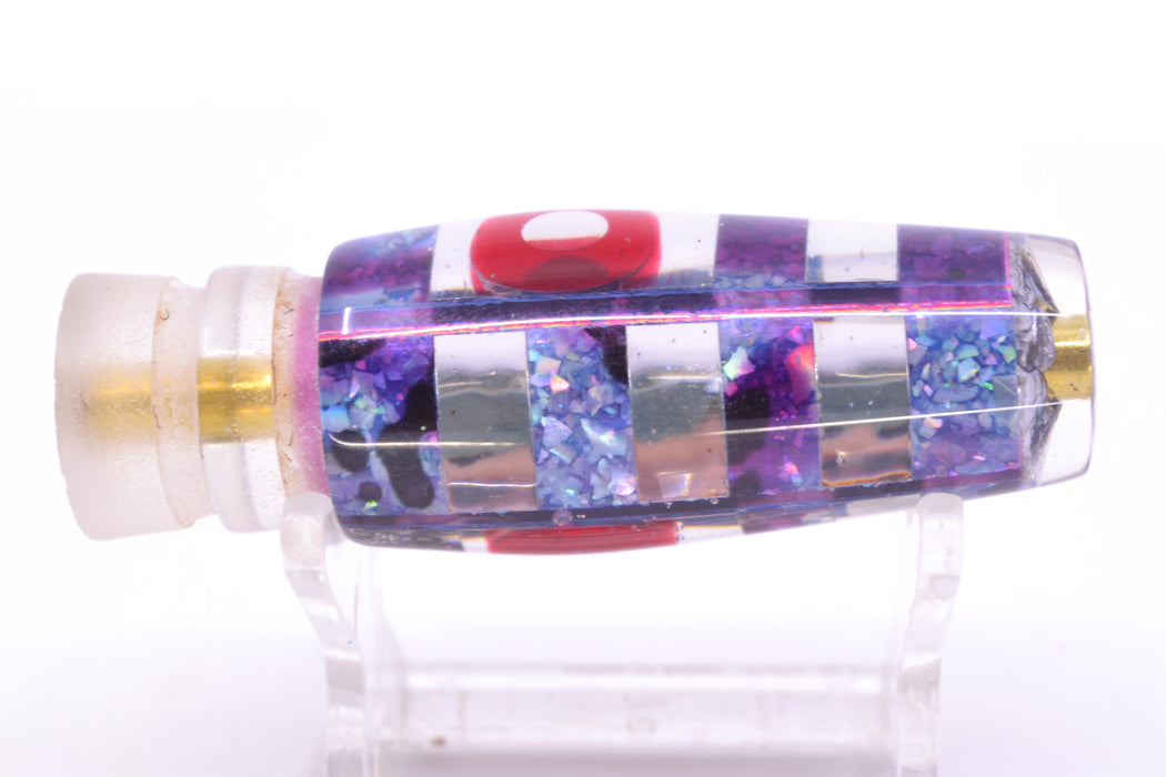 Ganku Lures Blue-Purple S&P-Silver "Zebra" Longneck Pusher 7" 3.5oz