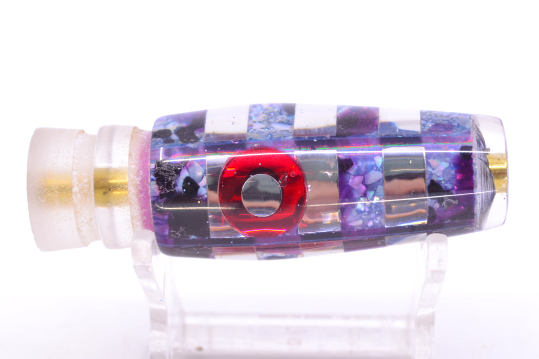 Ganku Lures Blue-Purple S&P-Silver "Zebra" Longneck Pusher 7" 3.5oz