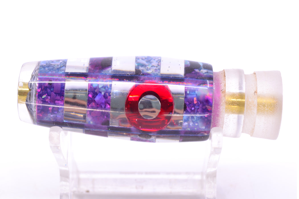 Ganku Lures Blue-Purple S&P-Silver "Zebra" Longneck Pusher 7" 3.5oz
