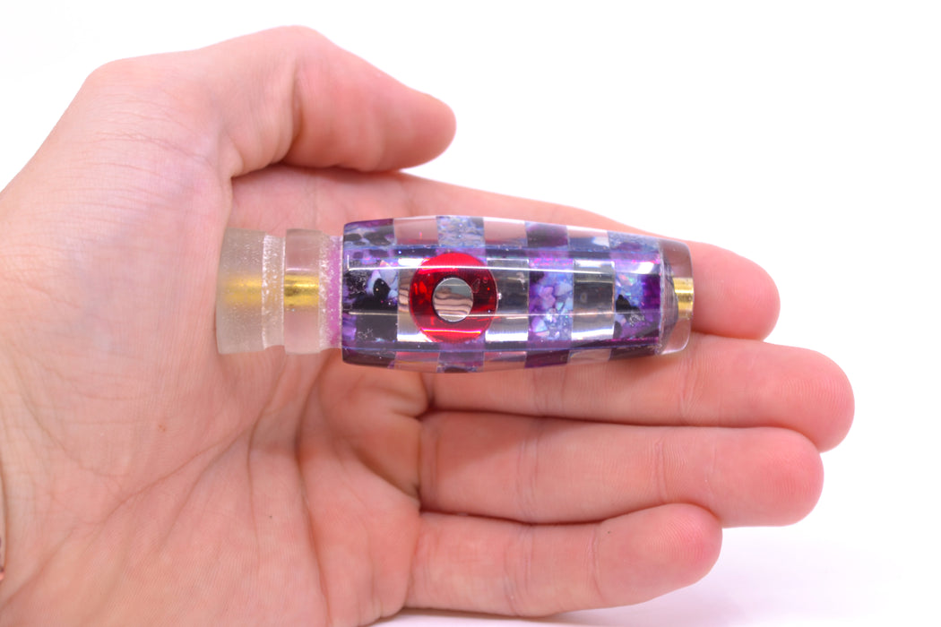 Ganku Lures Blue-Purple S&P-Silver "Zebra" Longneck Pusher 7" 3.5oz