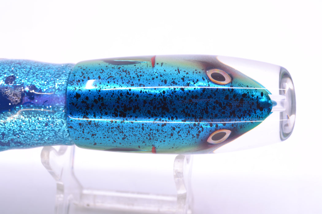 JB Signature Lures Speckled Blue-Silver Fish Head Medium Plunger 9" 5oz Skirted