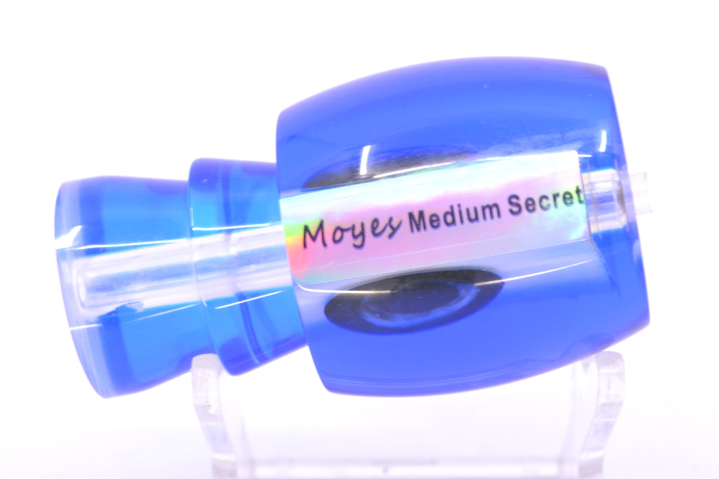 Moyes Lures White MOP Blue Back Taxi Eyes Medium Secret 10" 2oz