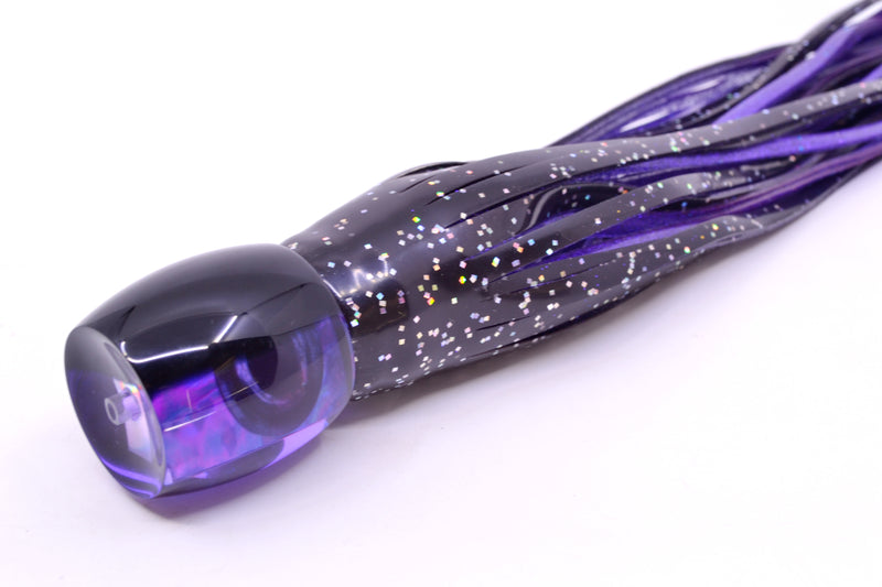 Moyes Lures Purple MOP Black Back Medium Secret 10" 5oz Skirted Black/Purple