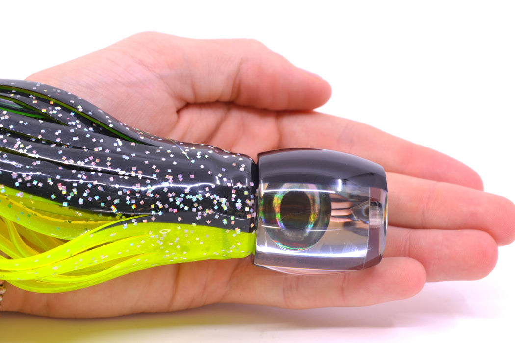 Moyes Lures Clear Mirrored Black Back Medium Secret 10" 5oz Skirted Magic Johnson