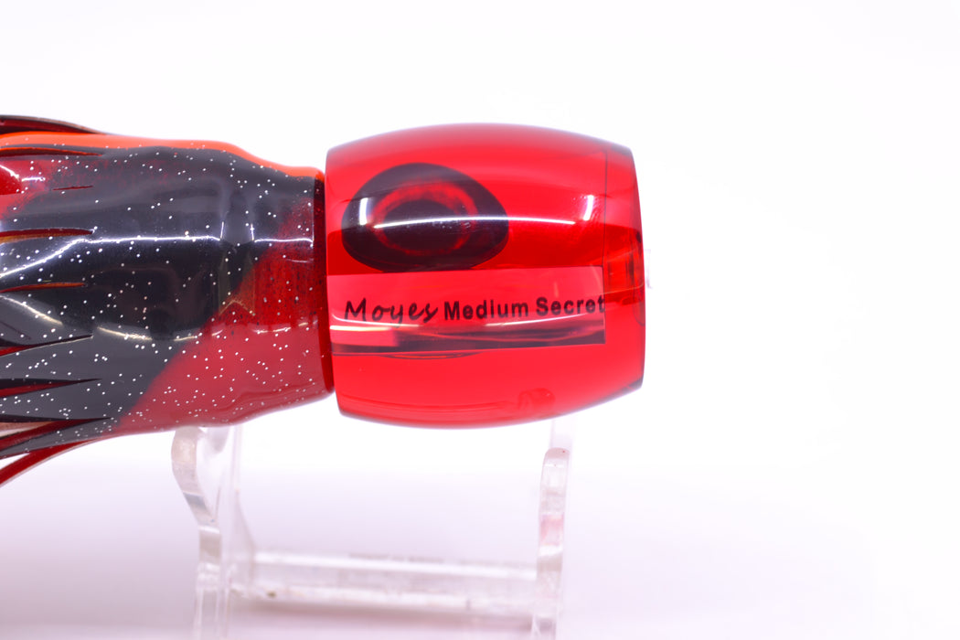 Moyes Lures Red Mirrored Taxi Eyes Medium Secret 10" 5oz Skirted Black-Red/Kajiki