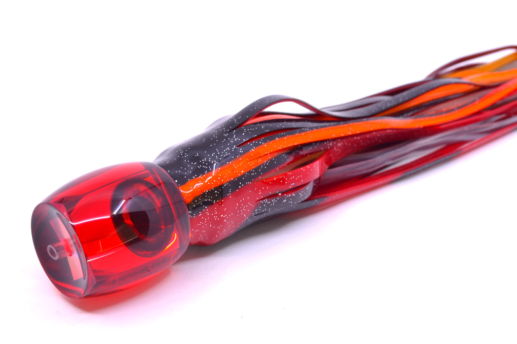 Moyes Lures Red Mirrored Taxi Eyes Medium Secret 10" 5oz Skirted Black-Red/Kajiki