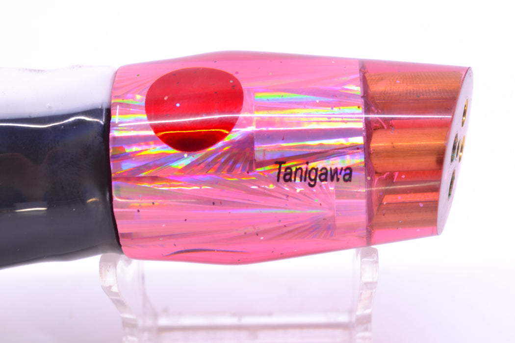 Tanigawa Lures Pink Rainbow Starburst Red Eyes 4-Hole Slant 9"+ 11oz Skirted White Aurora GZE