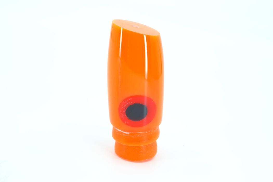 Joe Yee Orange Pearl Black-Red Handmade Eyes Medium Plunger 12" 4.5oz