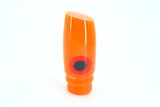 Joe Yee Orange Pearl Black-Red Handmade Eyes Medium Plunger 12" 4.5oz