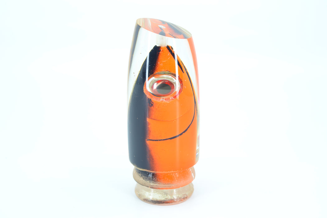 Joe Yee Black-Orange Fish Head Black-Red Shakey Eyes Super Plunger 14" 7.1oz