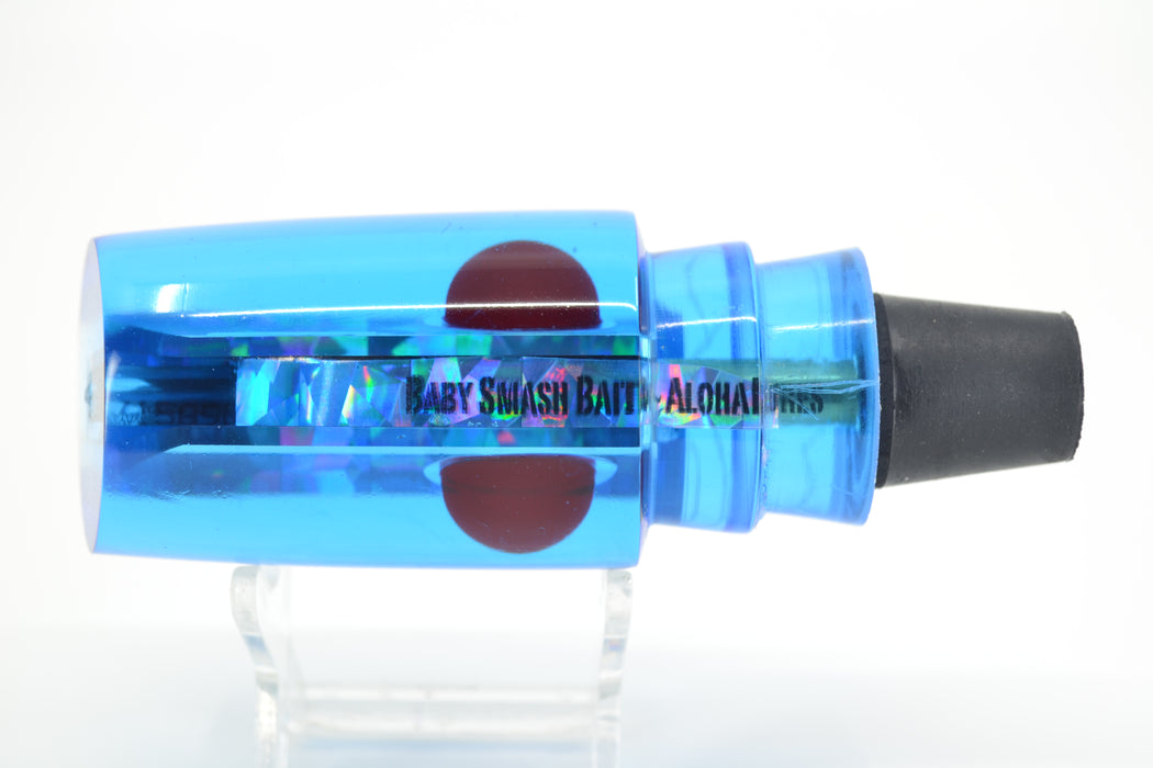 Aloha Lures Blue Mirrored Blue Rainbow Back Red Eyes Baby Smash Bait 12" 6.2oz EZ-K