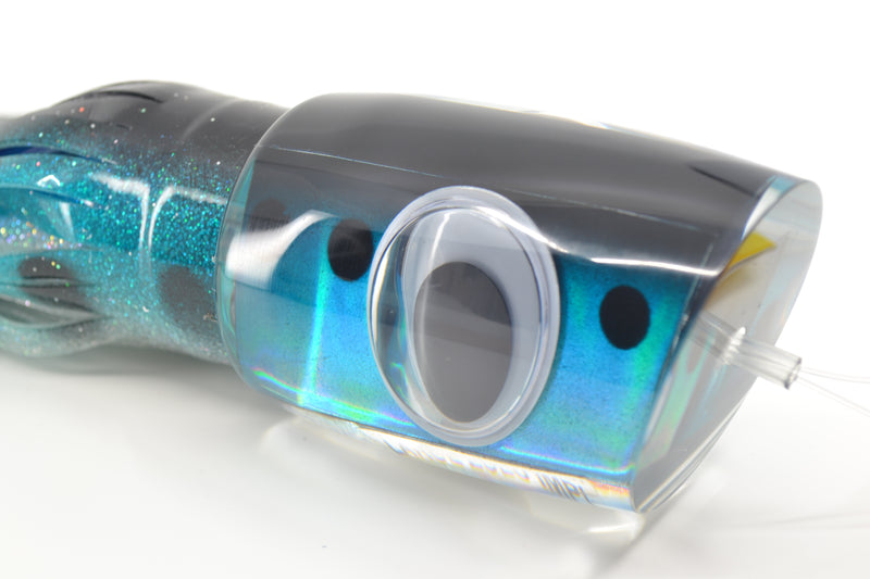 Big T Lures Black-Turquoise Large Zulu Impi 16" 14.7oz Skirted Black-Turquoise-Silver